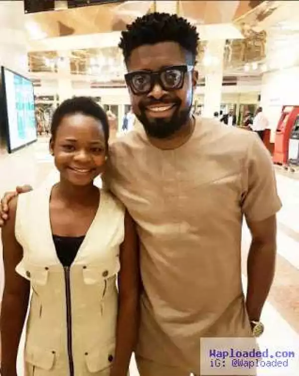 Checkout Basketmouth hilarious caption to a picture he took with Olajumoke